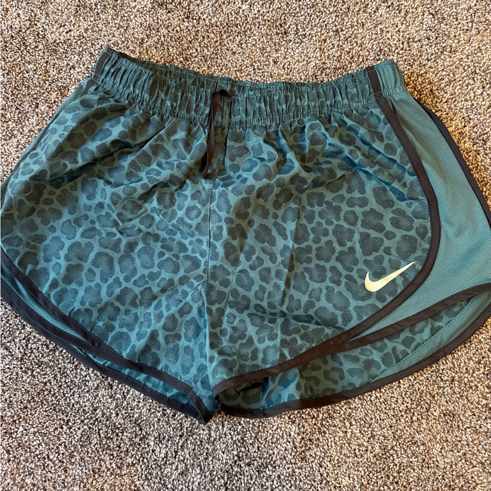 Nike Women's Blue Leopard Print Shorts